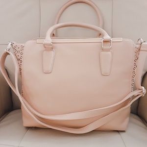 Blush beige elegant tote/messenger